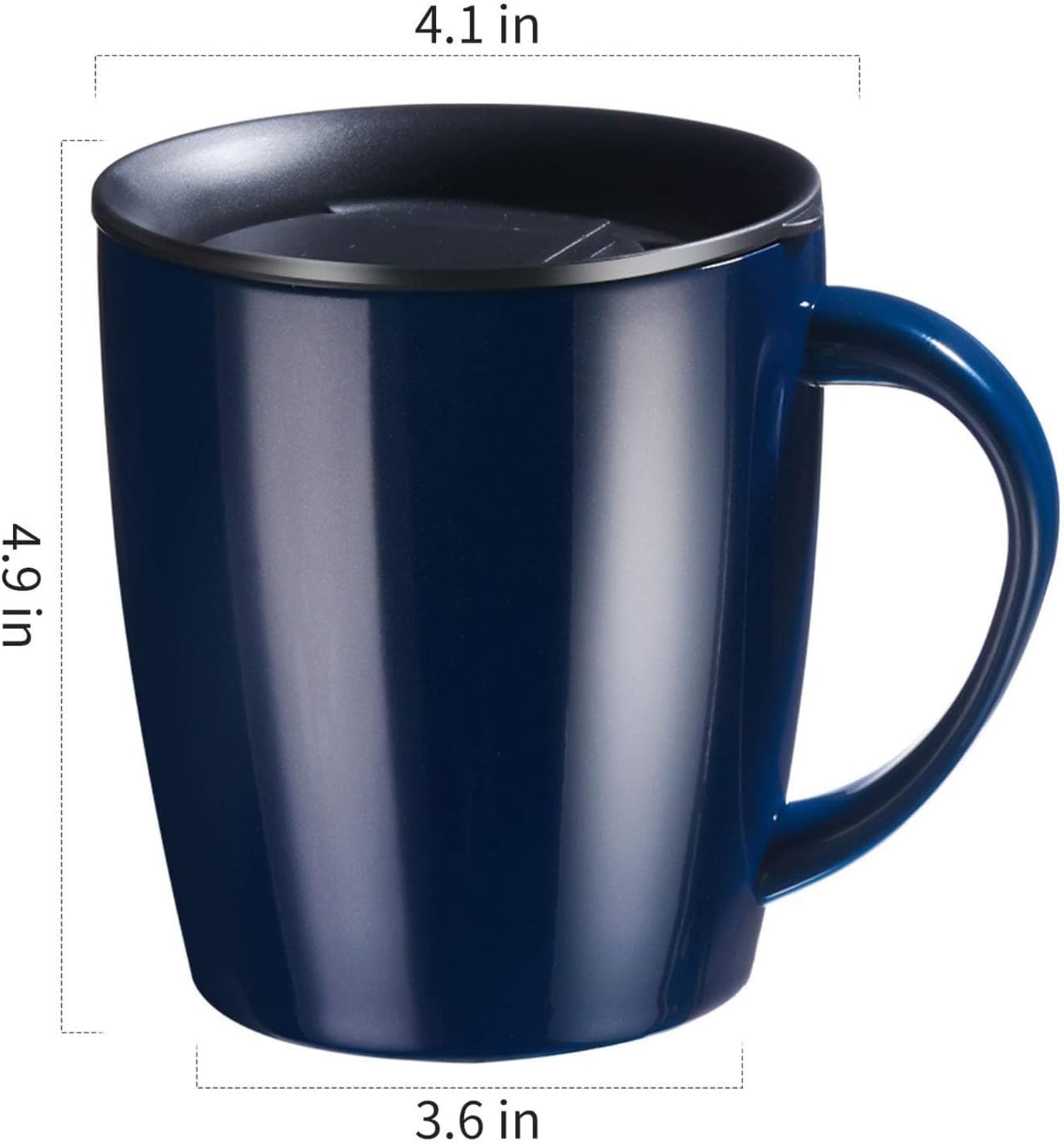 PARACITY Insulated Coffee Cup, Travel Mug With Handle for Hot and Cold Beverages - Double Wall Vacuum, 12.3oz/350ml Blue