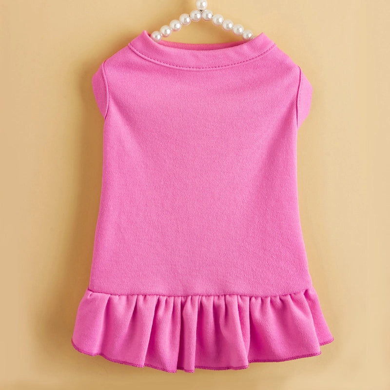 Cute Polyester Solid Color Pet Clothing