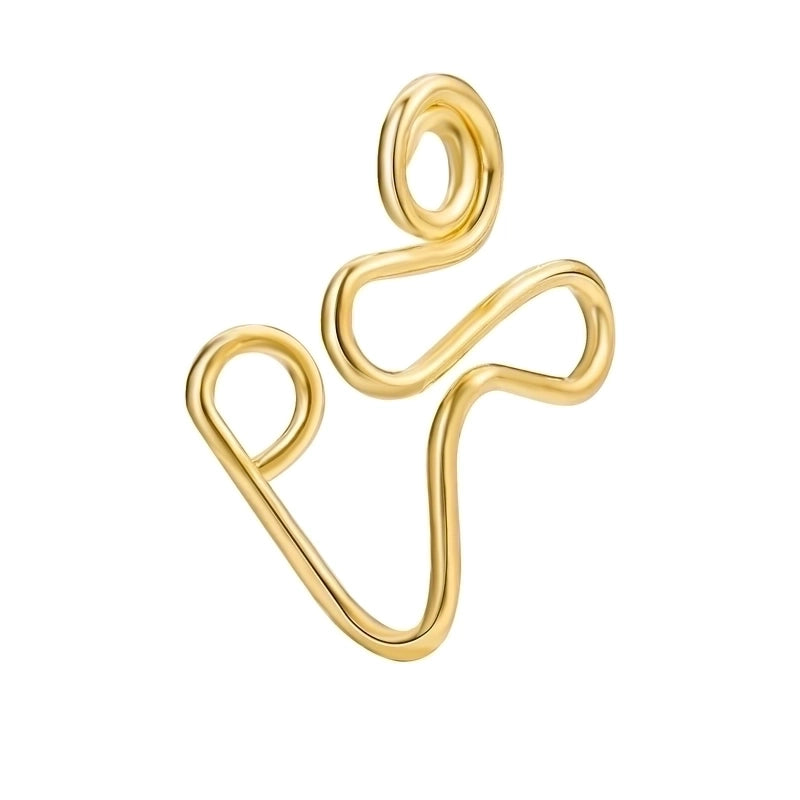 Minimalist Letter Copper Plating Nose Studs