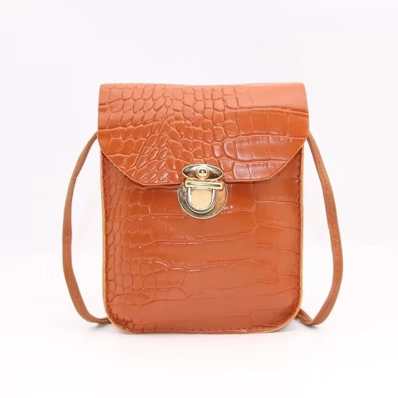 Women's Small Pu Leather Solid Color Streetwear Square Crossbody Bag