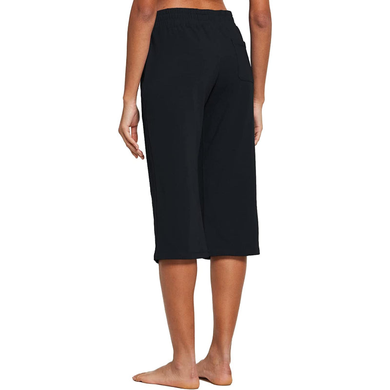 Women's Active Yoga Lounge Capri Pocketed Walking Crop Pants
