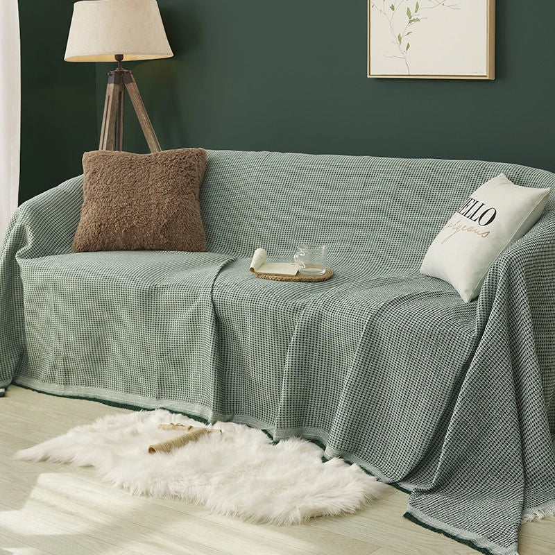 Waffle Sofa Towel Full Cover Cotton Woven Sofa Cushion Four Seasons Universal Sofa Cover Full Cover Universal Cover Towel