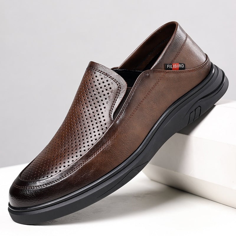 Men's Breathable Leather Casual Shoes (In Stock)