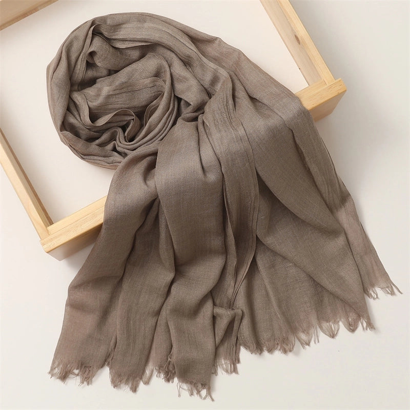 Women's Basic Solid Color Polyester Scarf