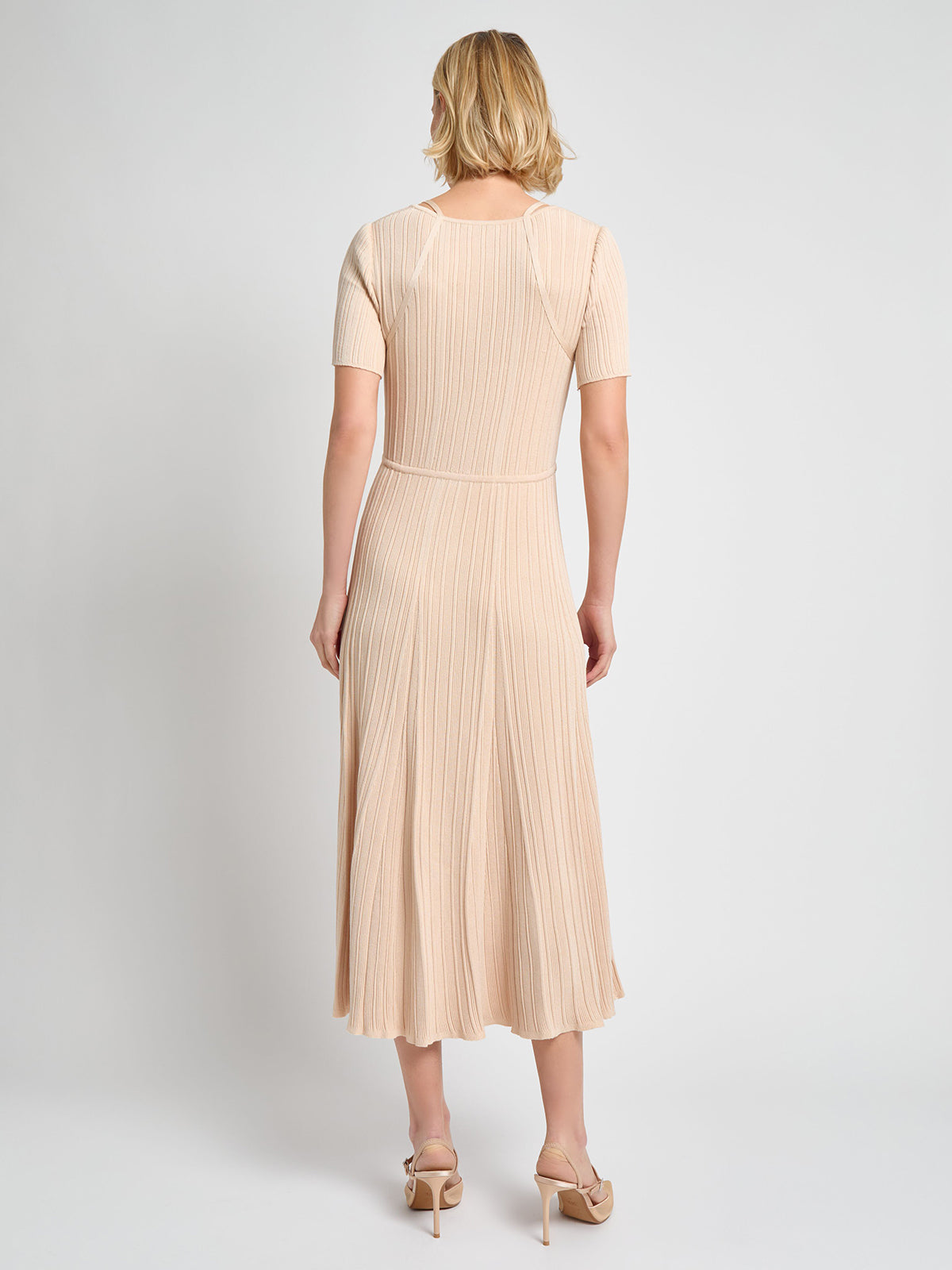 Fit & Flare Ribbed Soft Knit Maxi Dress - True Fit