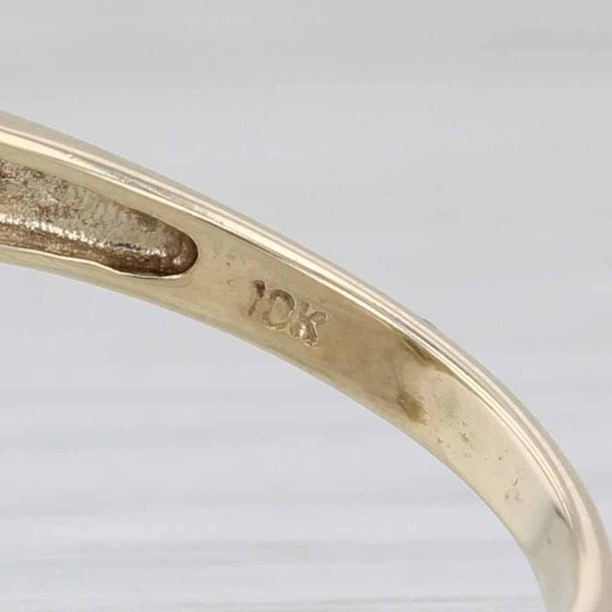 Diamond Cluster Butterfly Ring 10k Yellow Gold Size 7.5