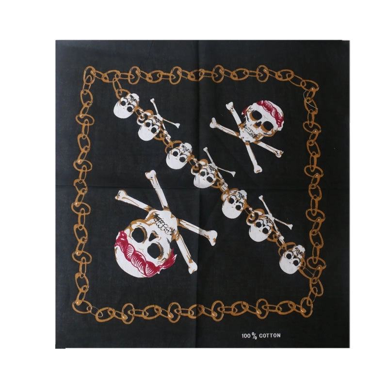 Men'S Hip-Hop Skull Cotton Kerchief