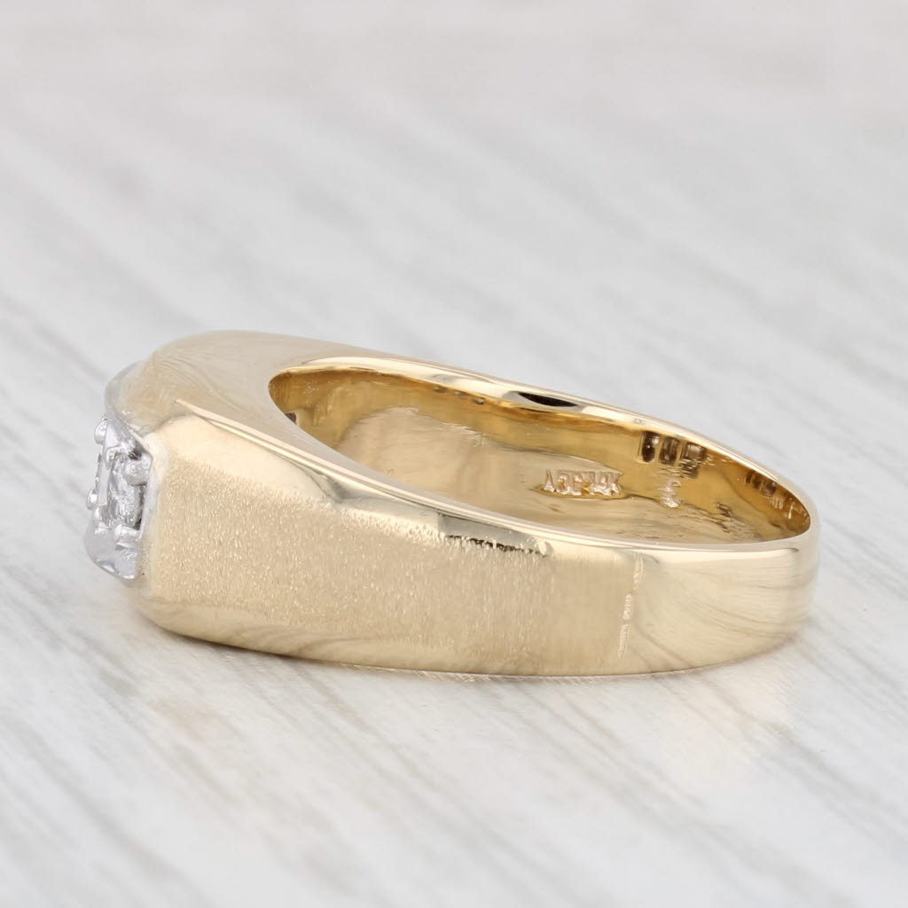 0.15ctw Diamond Ring 14k Yellow Gold Size 8.5 Vintage Wedding Band