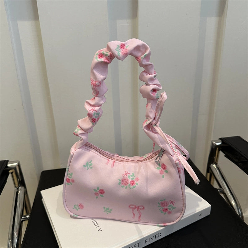 Sweet And Beautiful Handbag Small Bag Women's Bag Underarm Bag 2024 New Shoulder Bag Casual Small Square Bag