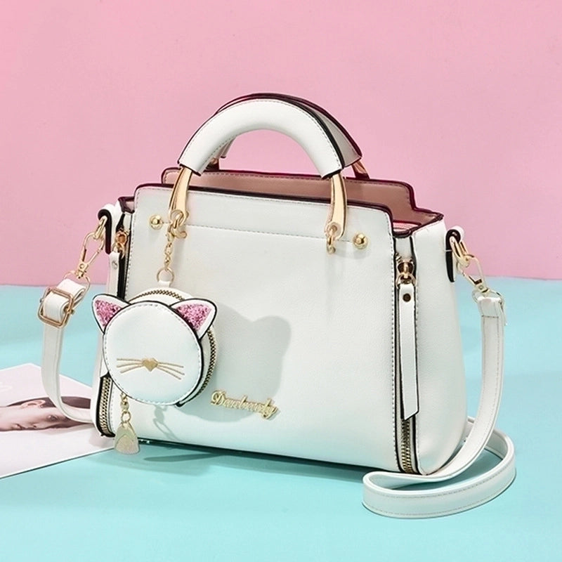 Women's Medium Pu Leather Solid Color Fashion Square Zipper Crossbody Bag