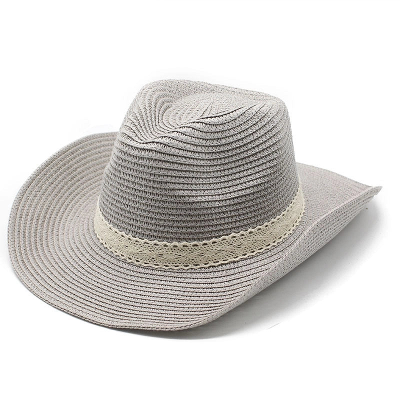 Unisex Classic Style Streetwear Solid Color Flat Eaves Straw Hat