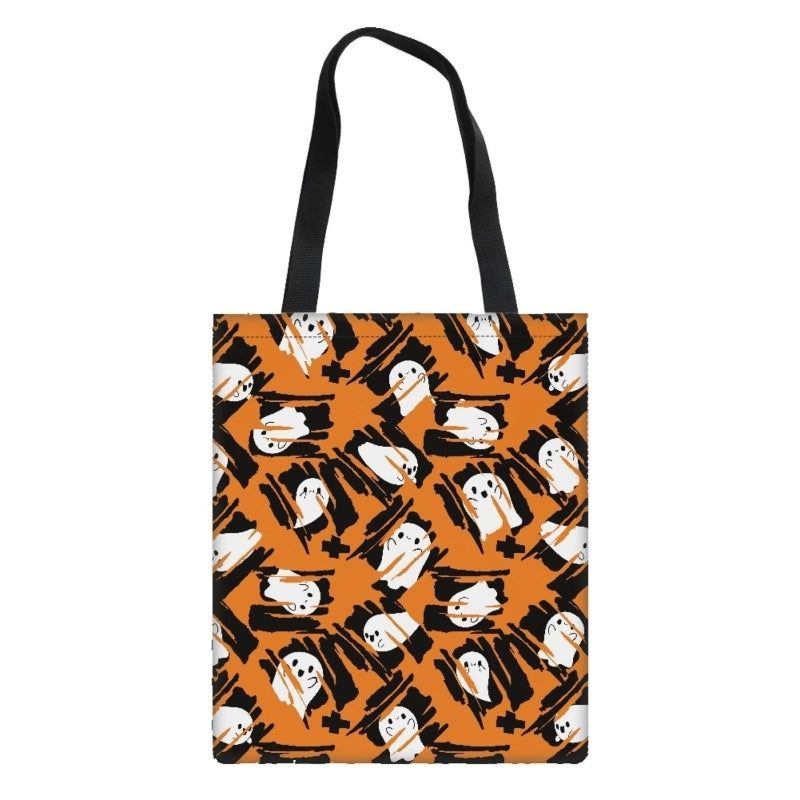 Halloween Women's Medium Polyester Pumpkin Letter Streetwear Square Open Customized Handbag
