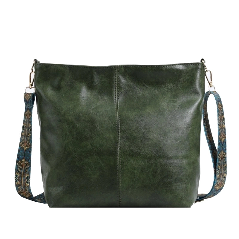 Women's Pu Leather Solid Color Vintage Style Square Zipper Underarm Bag