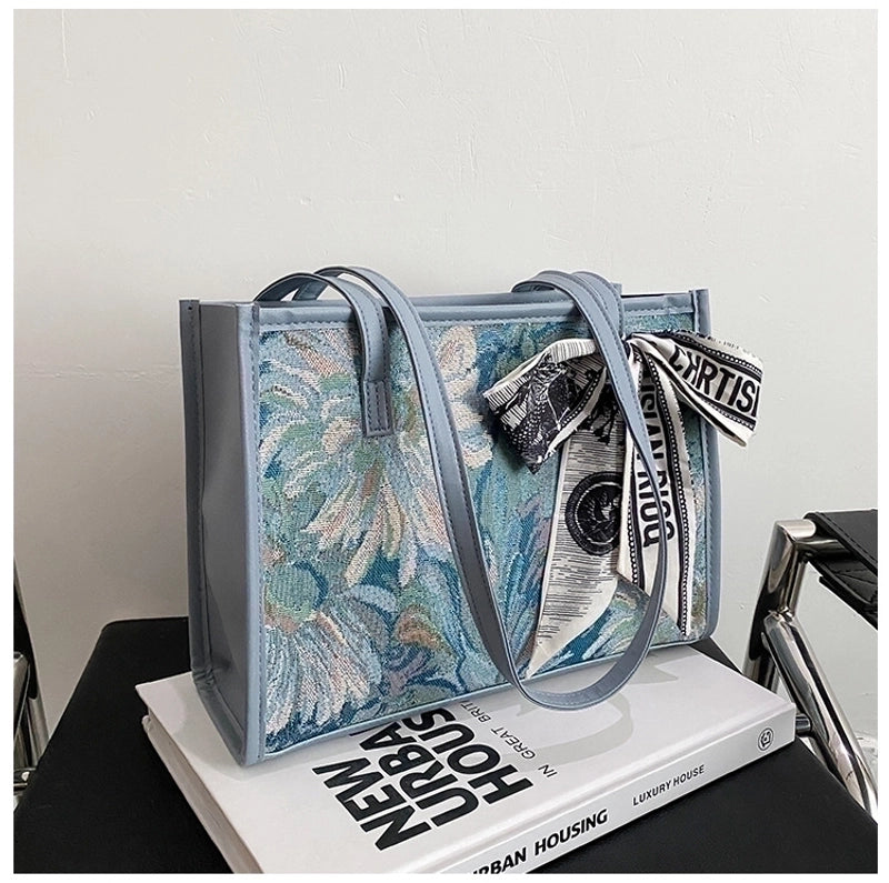 Women's Medium All Seasons Pu Leather Printing Vintage Style Square Zipper Shoulder Bag