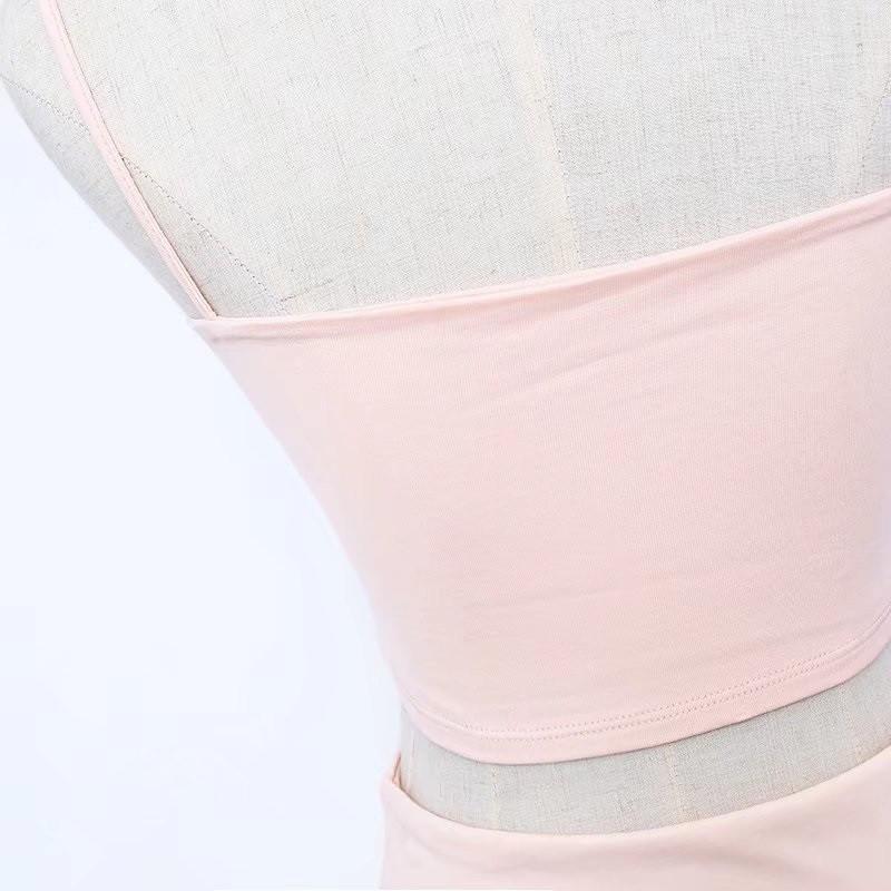 Cropped Top And Slim Mini Skirt Set