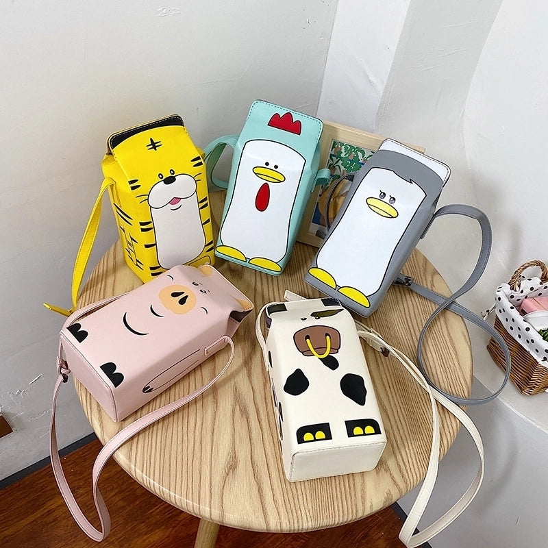 Medium Pu Leather Square Magnetic Buckle Crossbody Bag