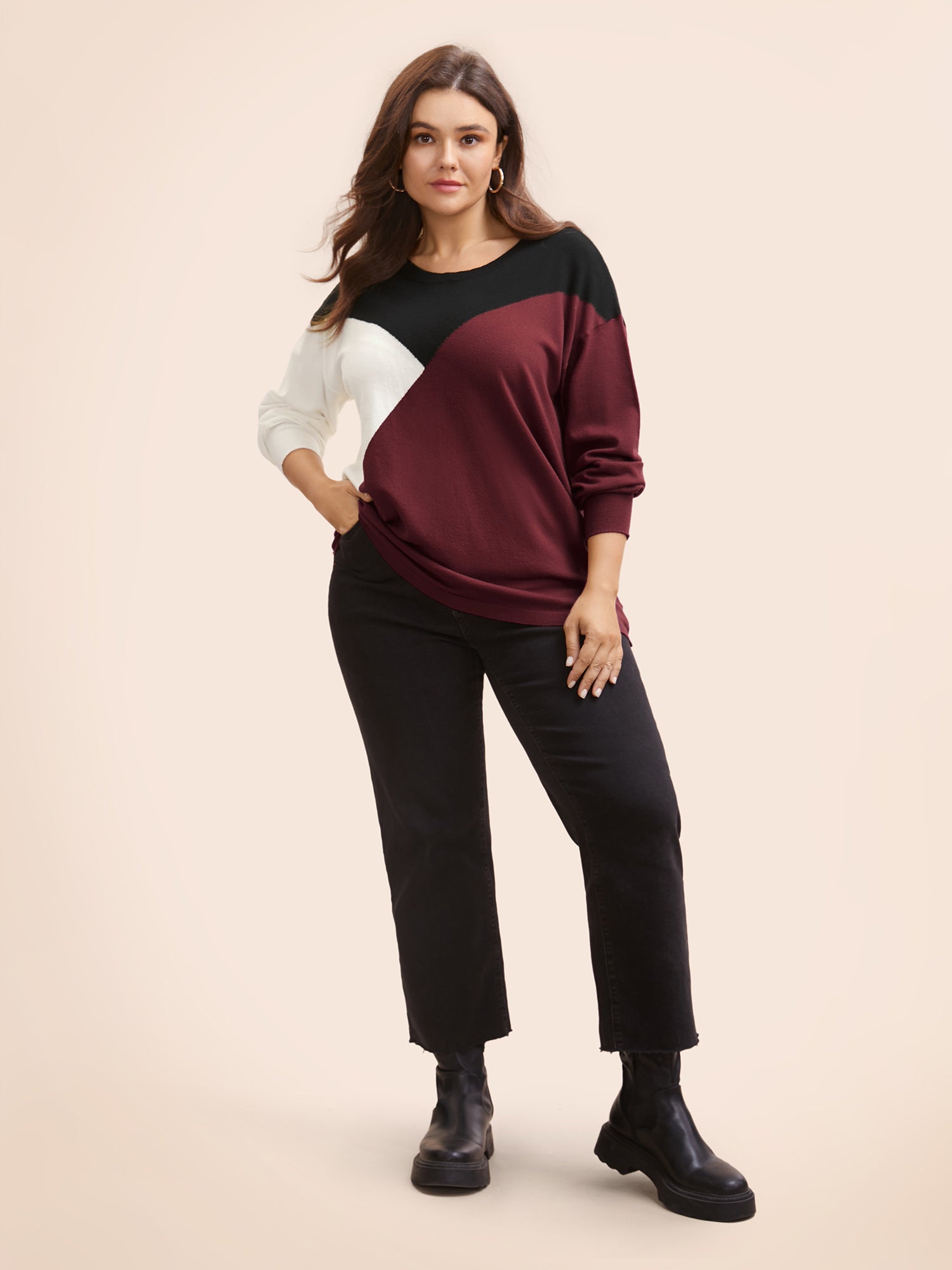 Supersoft Essentials Colorblock Contrast Pullover