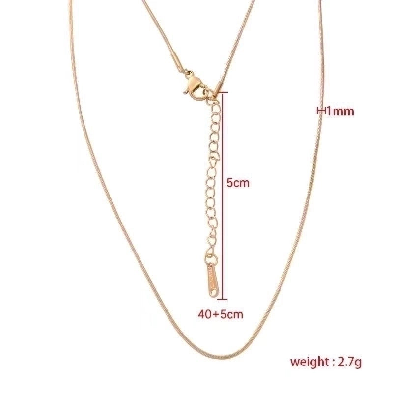 Fashion Solid Color Stainless Steel Plating Necklace