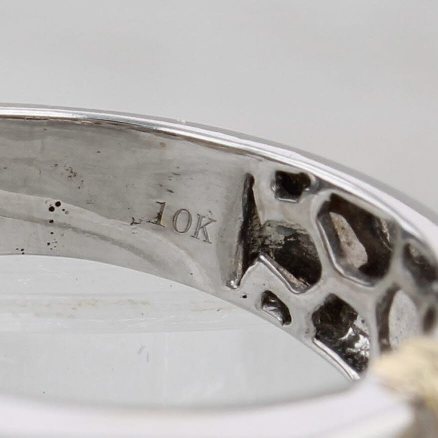 Men's Wedding Band 0.89ctw Diamond Ring 10k White Yellow Gold Size 11