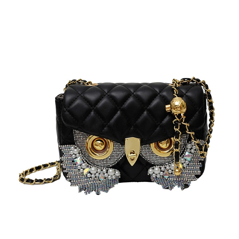 Women's Small Pu Leather Geometric Elegant Streetwear Tassel Square Lock Clasp Square Bag