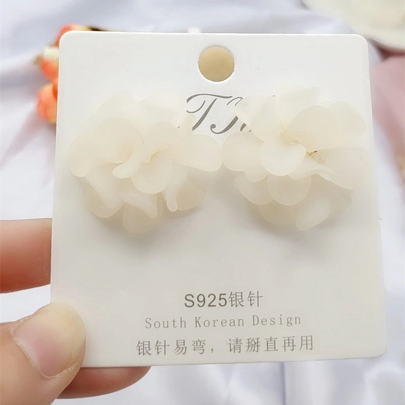 1 Pair Fashion Flower Butterfly Bow Knot Inlay Alloy Artificial Pearls Rhinestones Shell Earrings
