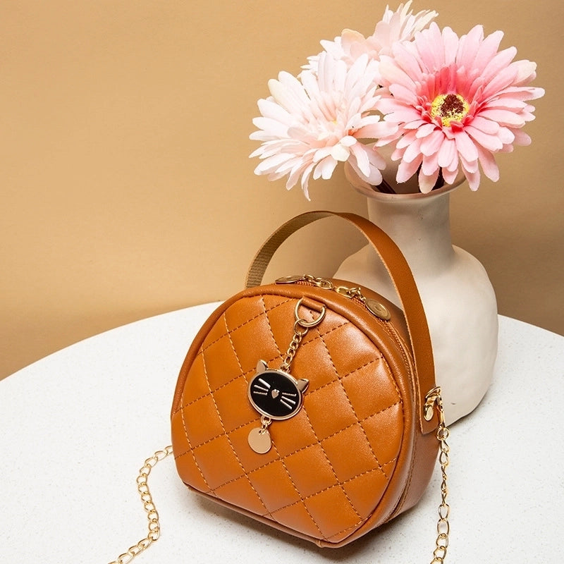 Women's Small All Seasons Pu Leather Streetwear Circle Bag