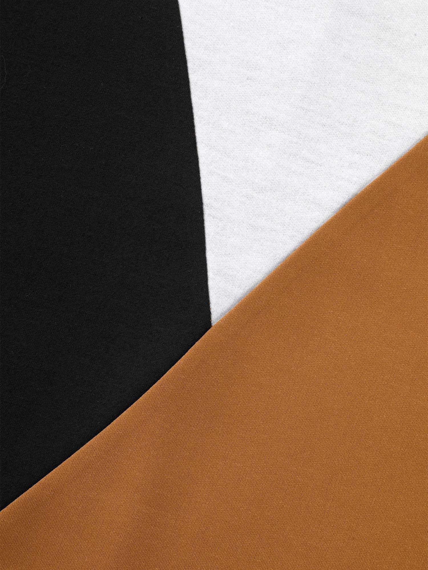 Colorblock Contrast Pockets Knitted Midi Dress