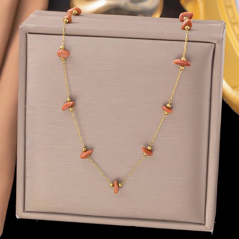 Titanium Steel Sweet Plating Printing Bracelets Necklace