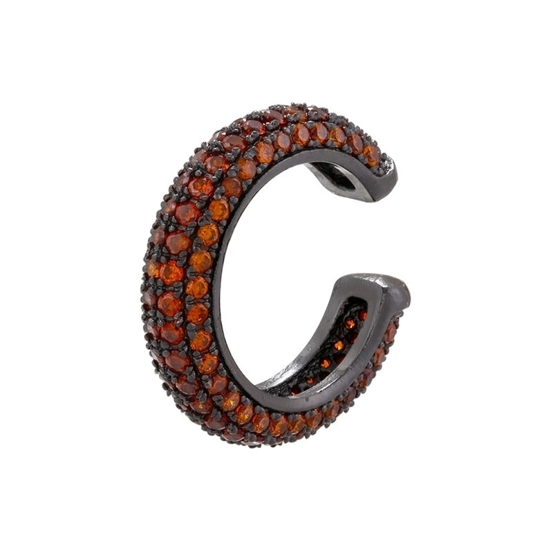 1 Piece Minimalist C Shape Plating Inlay Copper Zircon Gold Plated Earrings