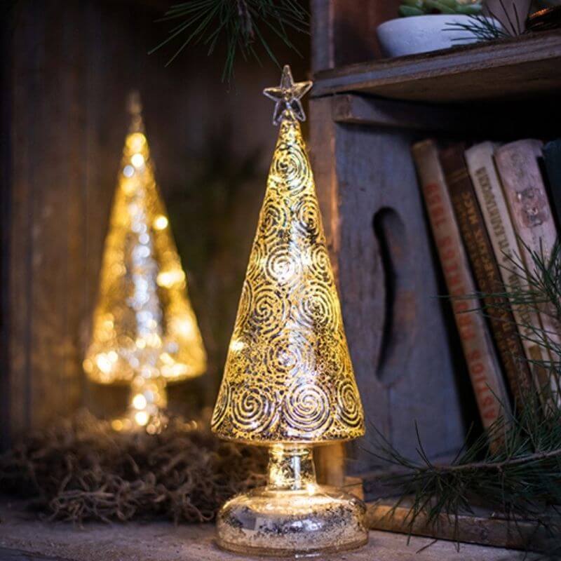 Christmas Tree Glass Decoration Night Light