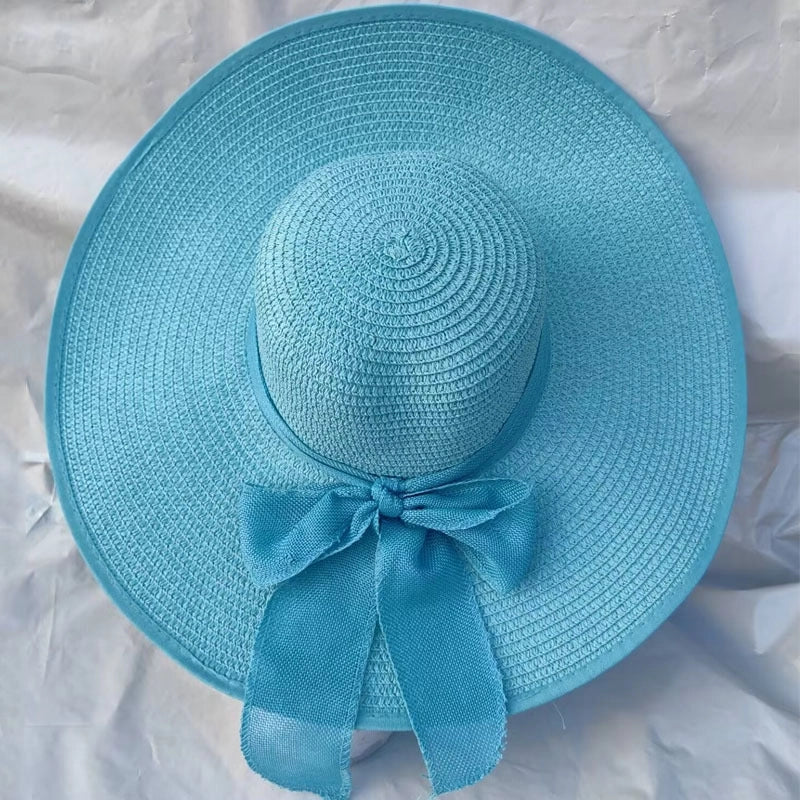 Women's Lady Vacation Bow Knot Big Eaves Sun Hat