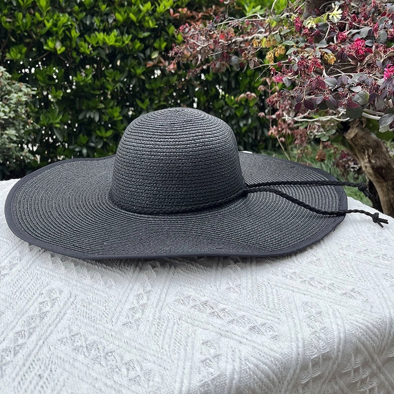 Straw Straw Hat Women's Beach Beach Travel Sunshade Hat Holiday Sun Hat Summer  Sun Hat