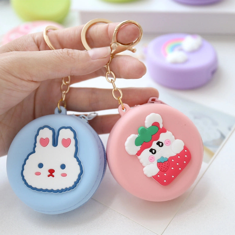 Unisex Animal Silica Gel Zipper Coin Purses