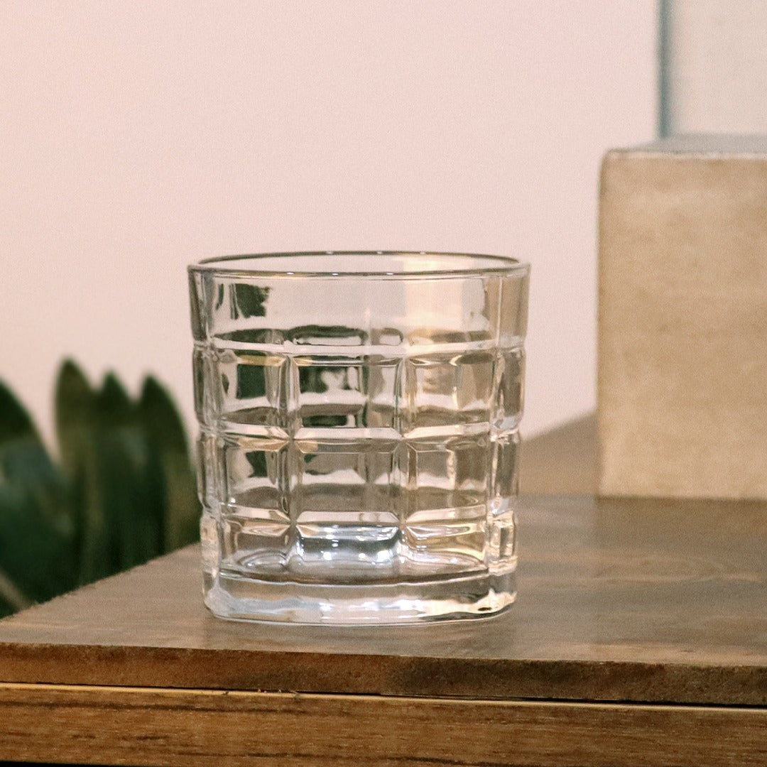 Squares Glass Cups 300ml (6 Cups)