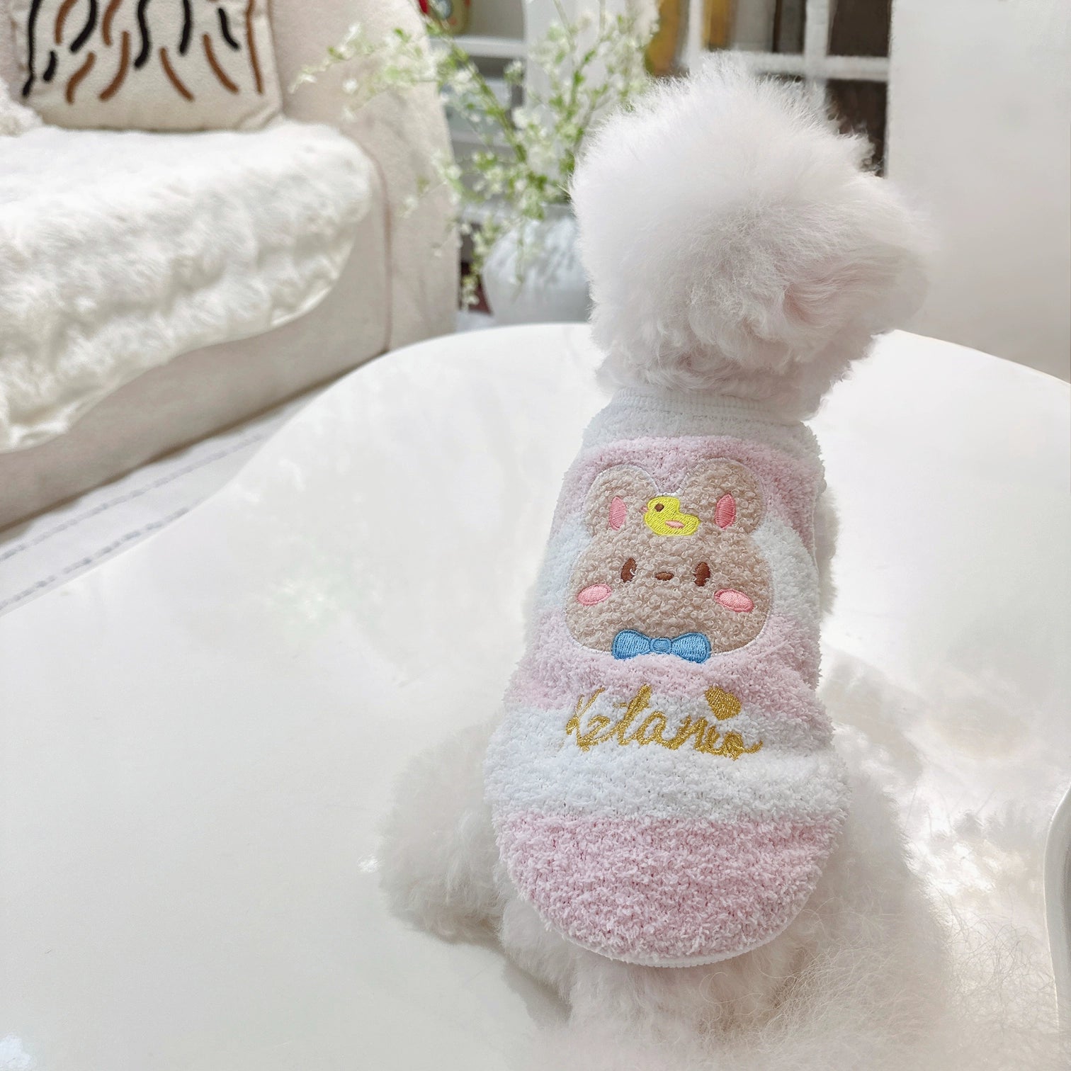 Rabbit Pattern Soft Warm Dog Cat Vest