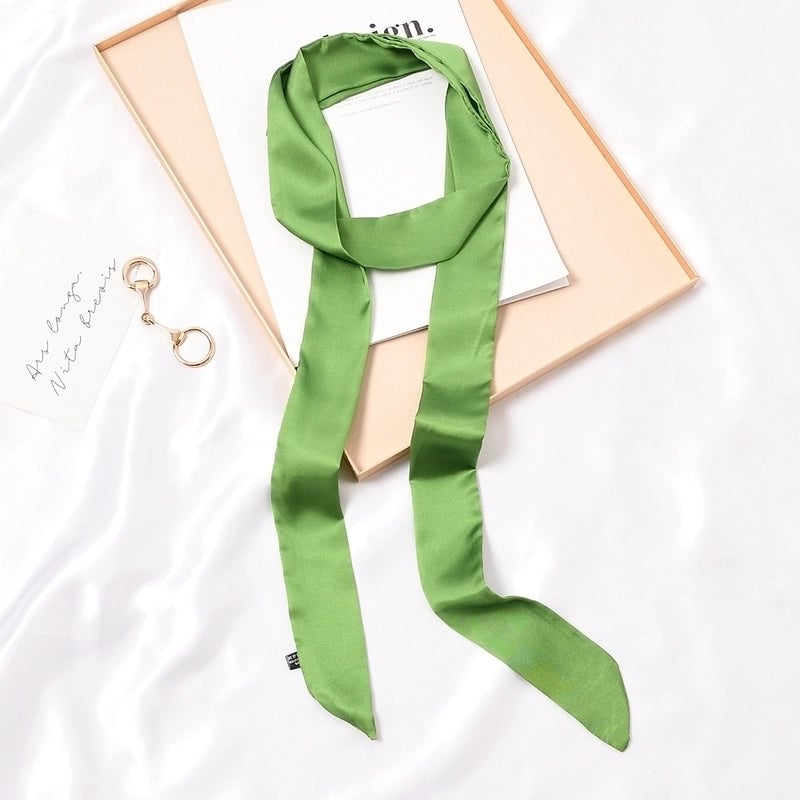 Women's Fashion Solid Color Satin Silk Scarves