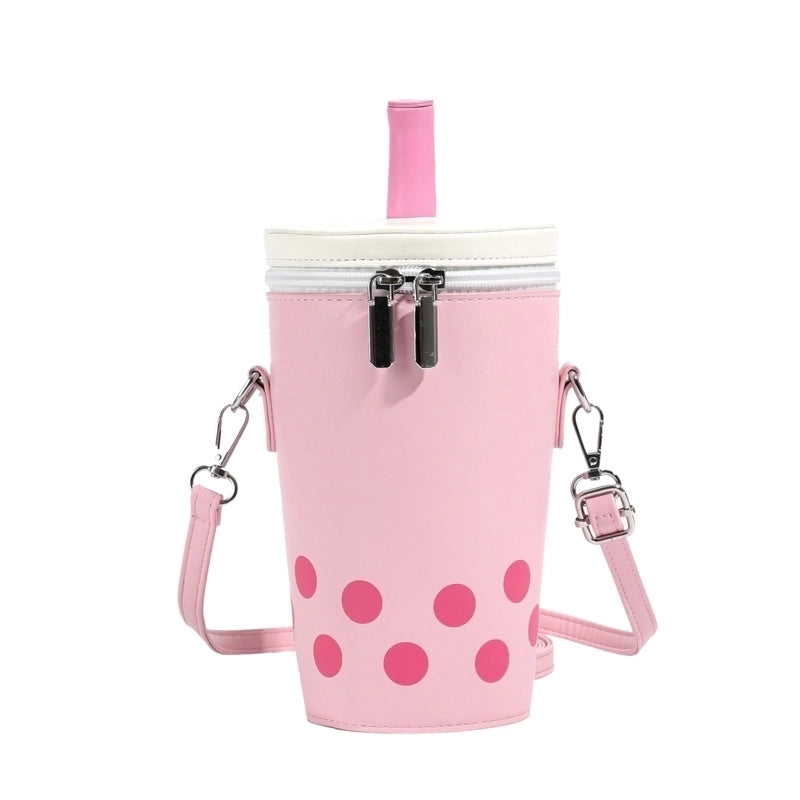 Women's Pu Leather Food Streetwear Square Zipper Crossbody Bag