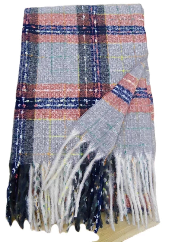 Unisex Sweet Stripe Polyester Knitting Scarf
