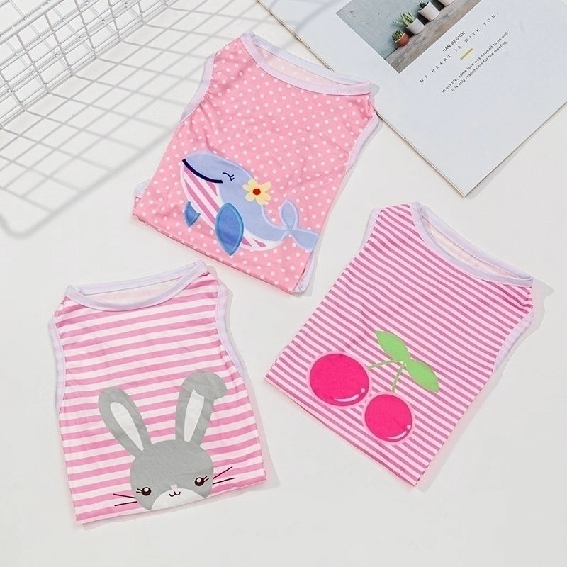 Casual Polyester Rabbit Cherry Pet Clothing