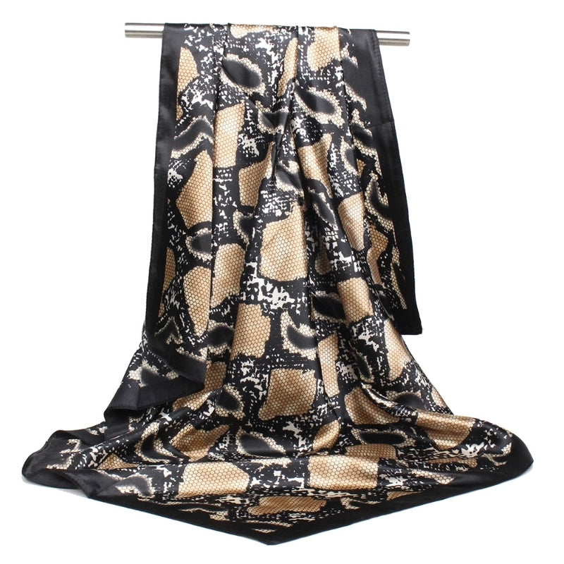 Women's Elegant Snakeskin Satin Silk Scarves