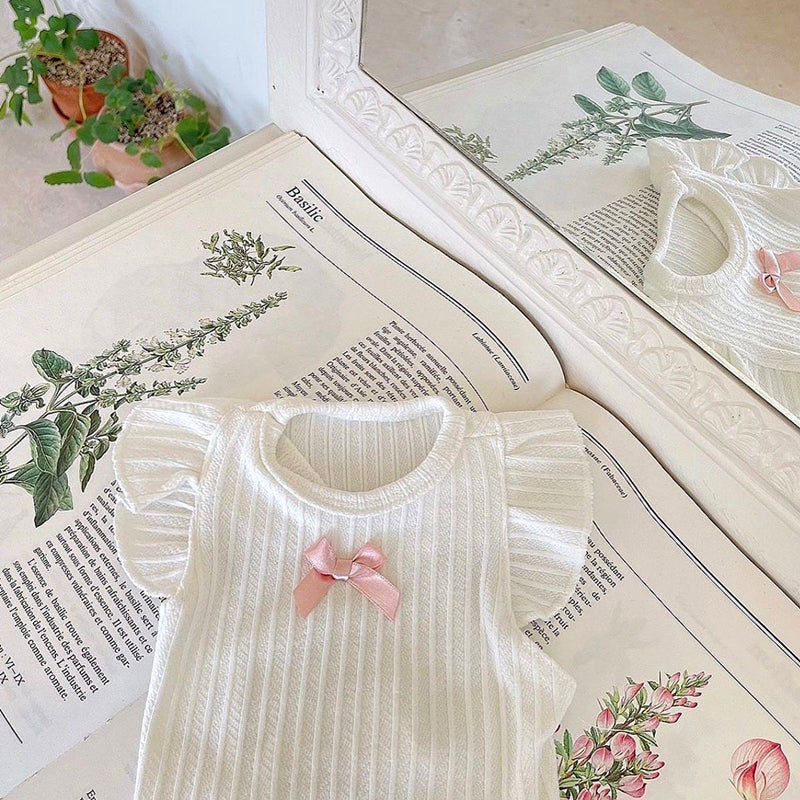Sweet Bow Ruffled Sleeves Dog Cat Vest