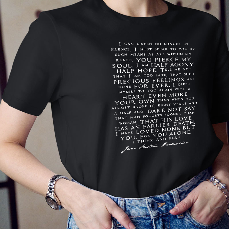 Love Letter Jane Austen Teacher T-Shirt