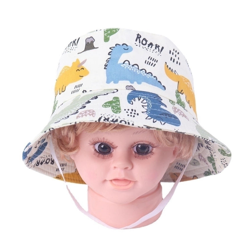 Children Unisex Basic Color Block Bucket Hat