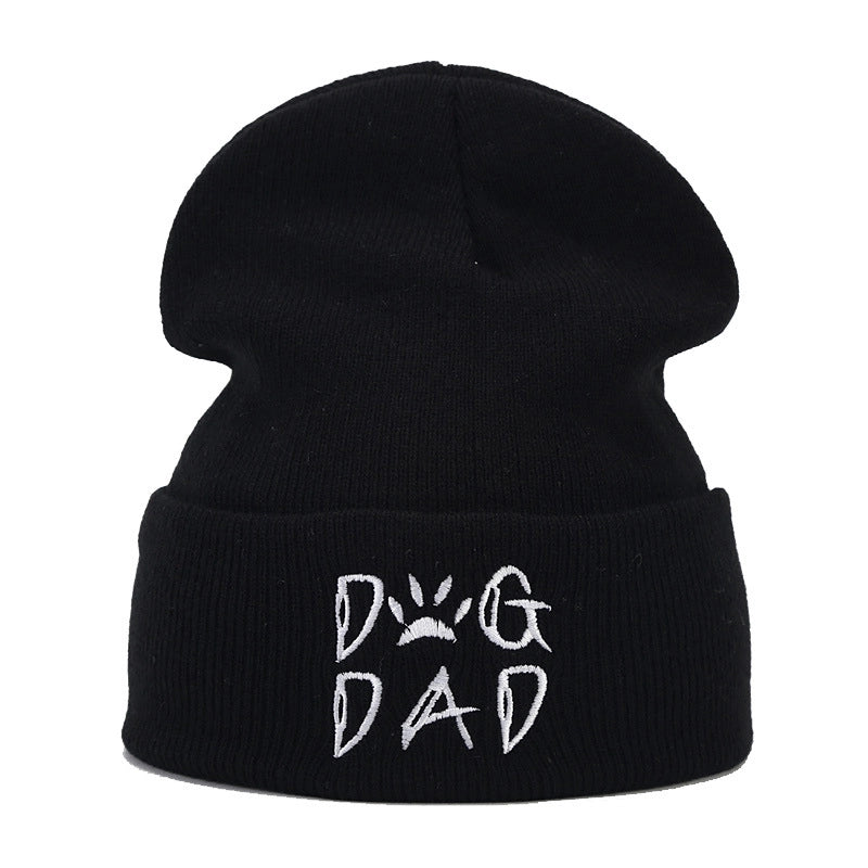 Unisex Basic Minimalist Letter Embroidery Eaveless Wool Cap