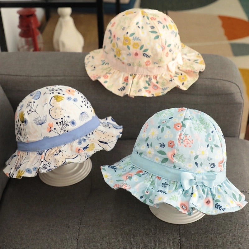 Baby Girl's Girl's Casual Flower Bowknot Bucket Hat
