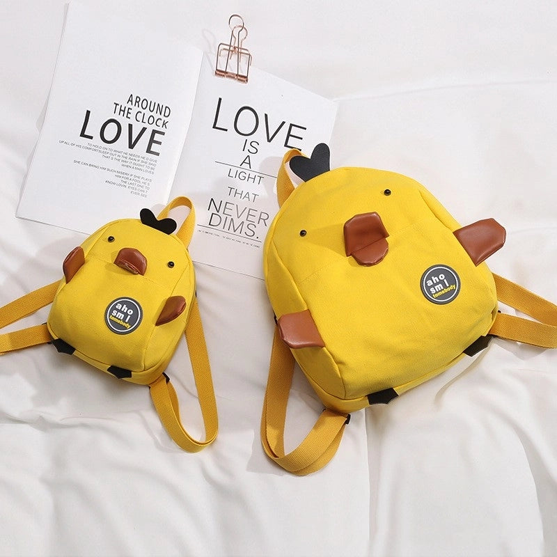 Cartoon Solid Color School Daily Kids Backpack