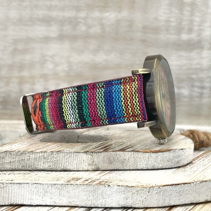 Watches with multicolour rainbow pattern