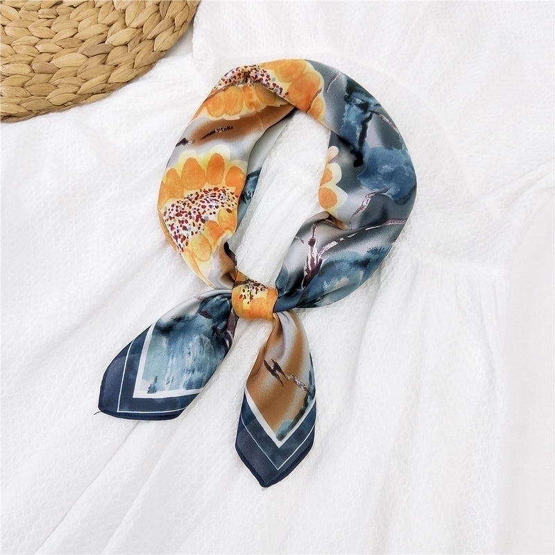 70 Small Square Scarf Silk Scarf Women Summer Neck Scarf Neck Protector Thin Scarf