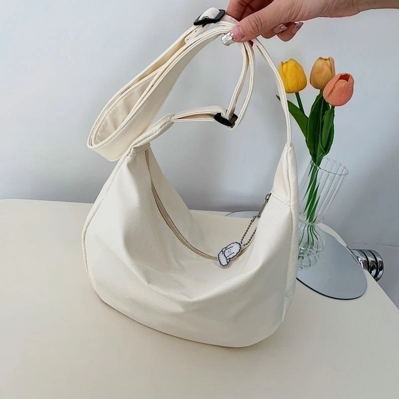 Women's Mini Pu Leather Solid Color Classic Style Square Open Shoulder Bag