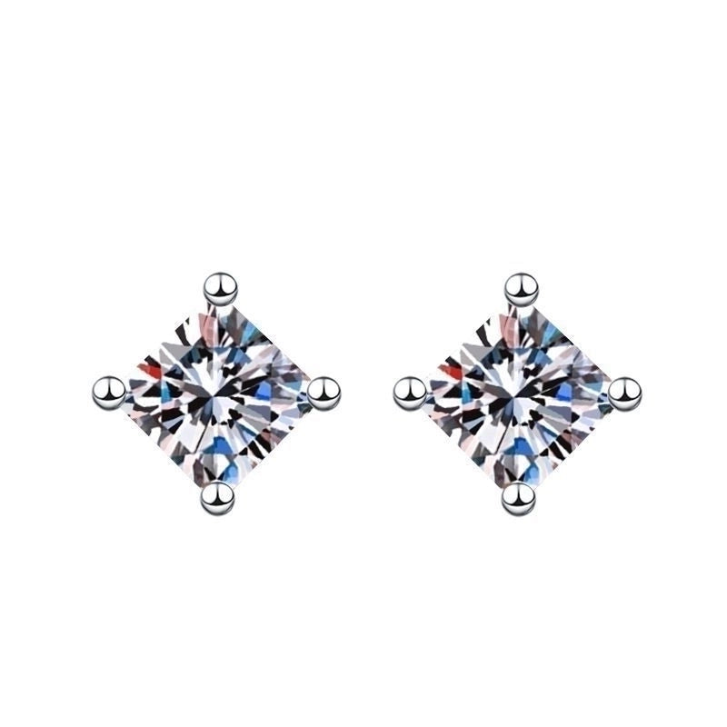 1 Pair Sweet Minimalist Round Heart Shape Bow Knot Plating Inlay Copper Zircon Silver Plated Drop Earrings